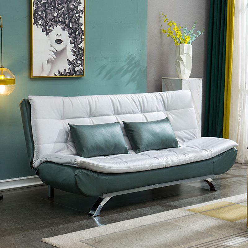 Faux Leather Sofa 35.43" H Armless Convertible Sofa for Living Room