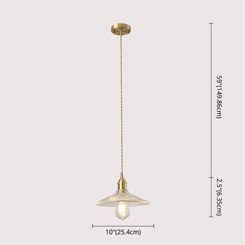 I pendenti in vetro in ottone illuminazione industriale 1 luce appesa alla luce per il ristorante