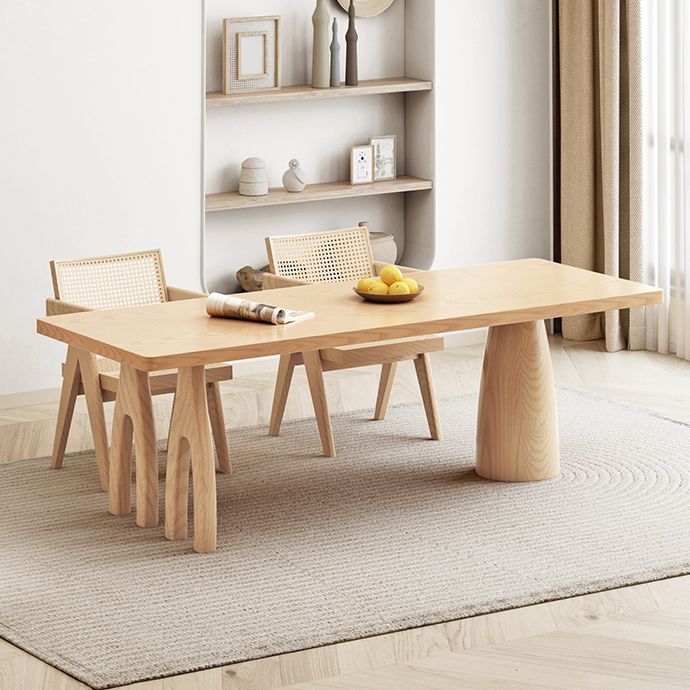 Modern 1/2/3/4/5 Pieces Rectangle Dining Set Solid Wood Dinette Table with Chairs