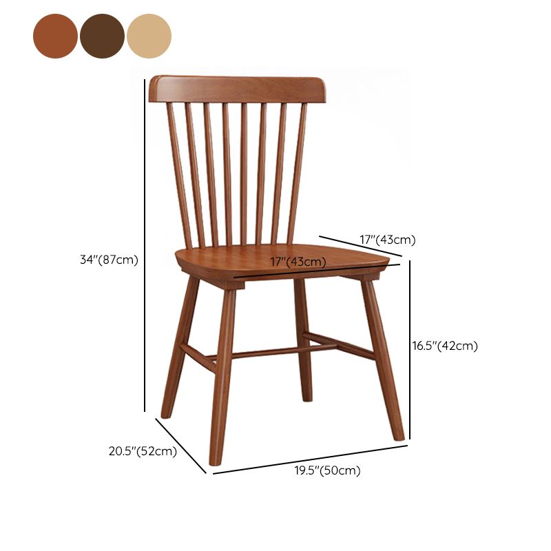 Traditional Side Chair Wood Slat Back Dining Room Chair for Home