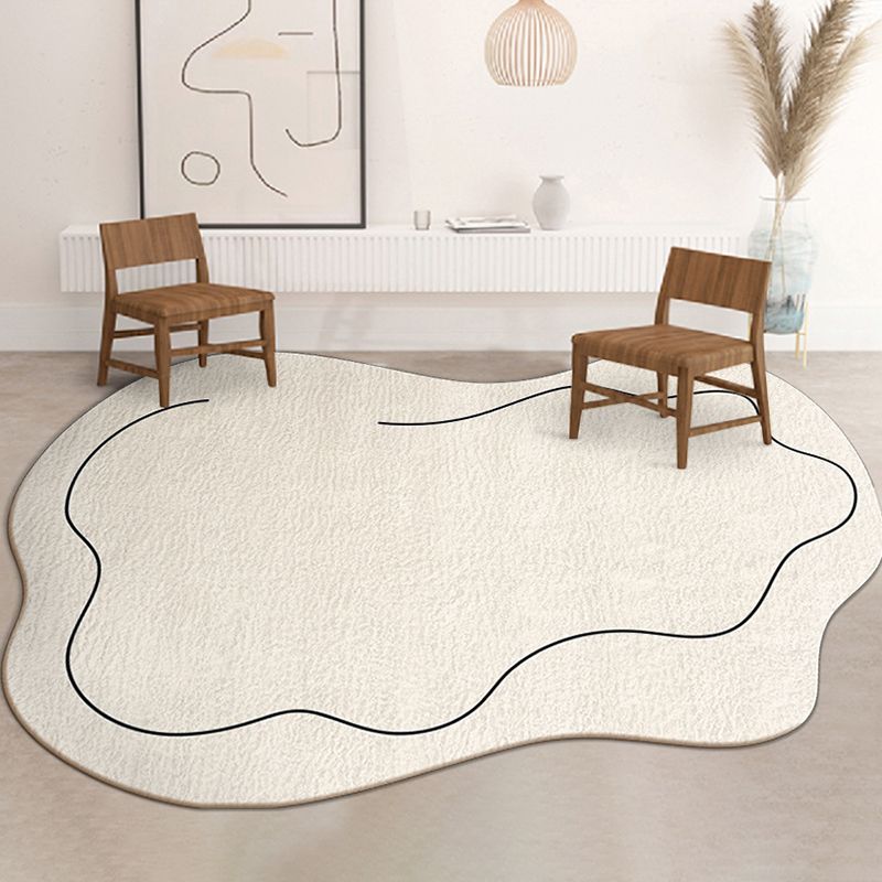 Chapeur de chambre intérieure décontractée Chapine de tapis de couleur pure en polyester