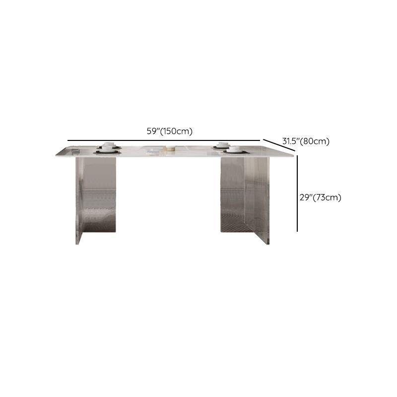 Modern Kitchen Stone Furniture 5 Pcs Standard Height Dining Room Table Set