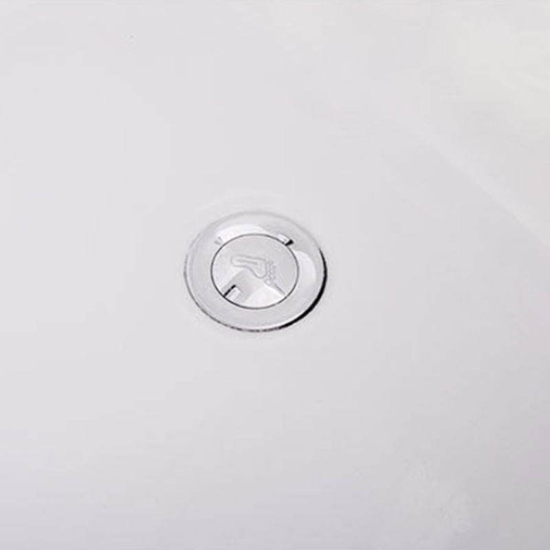Modern Acrylic Corner Bath 24.8-inch Tall Soaking White Bathtub