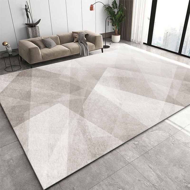 Nordic Minimalist Area Rug Geometric Carpet Polyester Rug for Bedside Living Room, Home Office