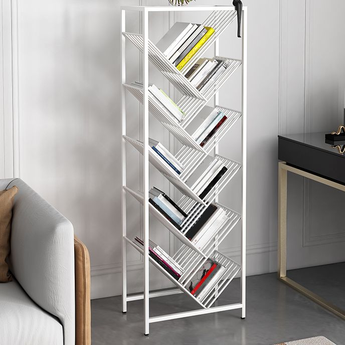 9.45"W Bookshelf Contemporary Style Bookcase for Study Room and Office