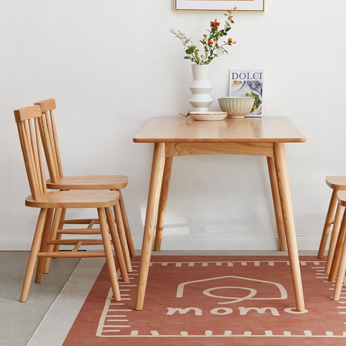 Solid Wood Industrial Dining Table Rectangle Standard Dining Table for Kitchen