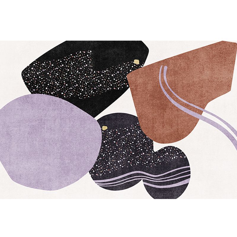 Licht paars modern tapijt polyester kleur klontdekpervlak tapijt wasbaar tapijt voor salon