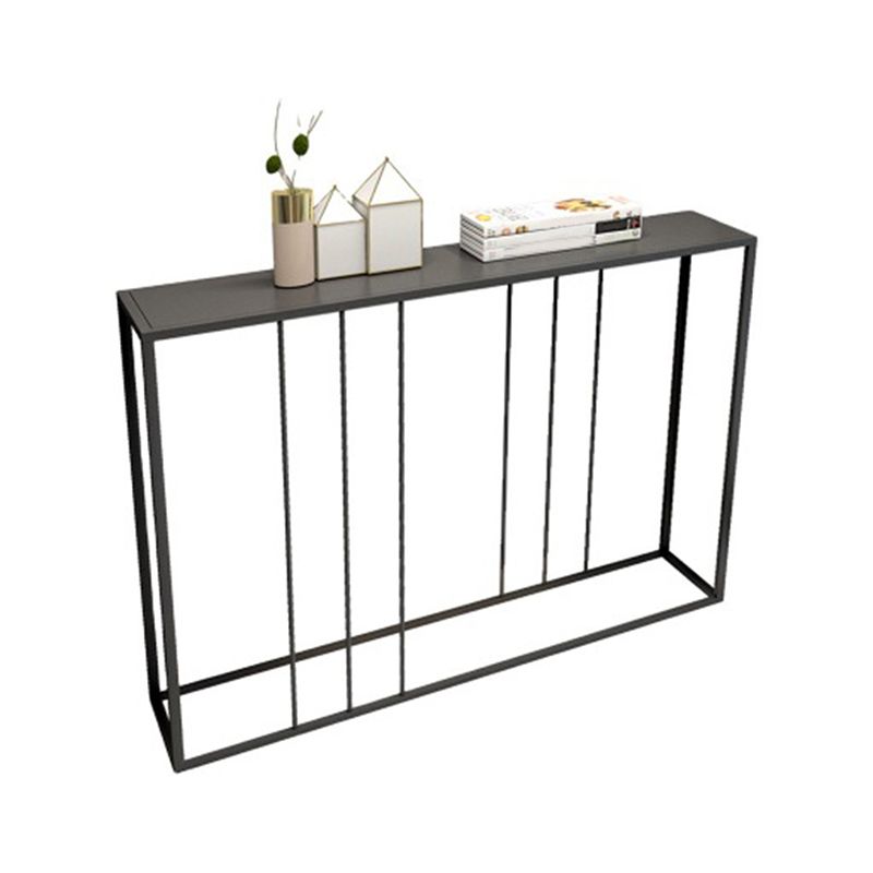 29.53" Tall Modern Accent Table Iron Console Table with 1 Shelf