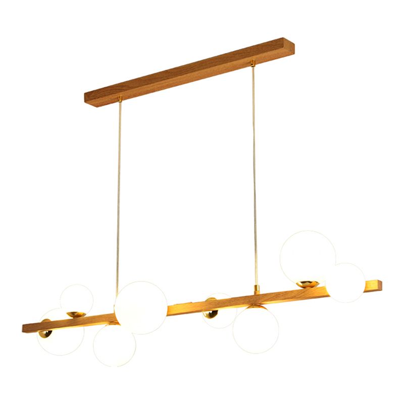 Luces contemporáneas de la isla de la esfera de la isla de la isla en marrón