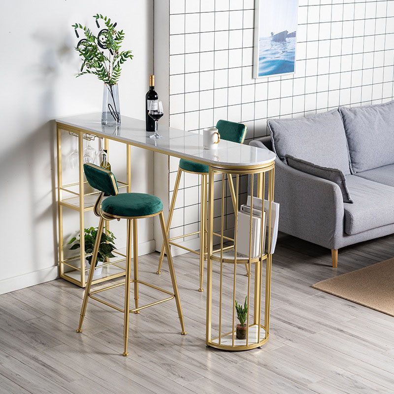 Free Form Bar Table Set 1/3 Pcs Stone Bar Table and Armless Stools