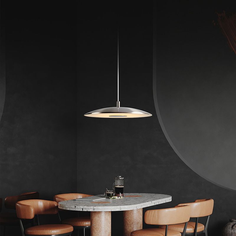 Metal Dome Suspension Lamp Minimalist LED Pendant Lighting for Dining Room