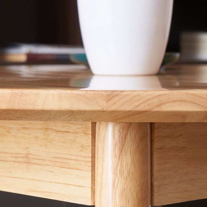 Solid Wood Top Dining Table Round Contemporary Table with 4 Legs
