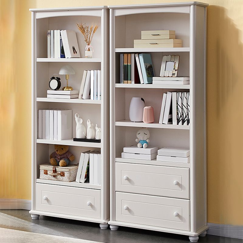 Wooden Closed Back Bookcase Contemporary Standard Bookshelf with Shelves