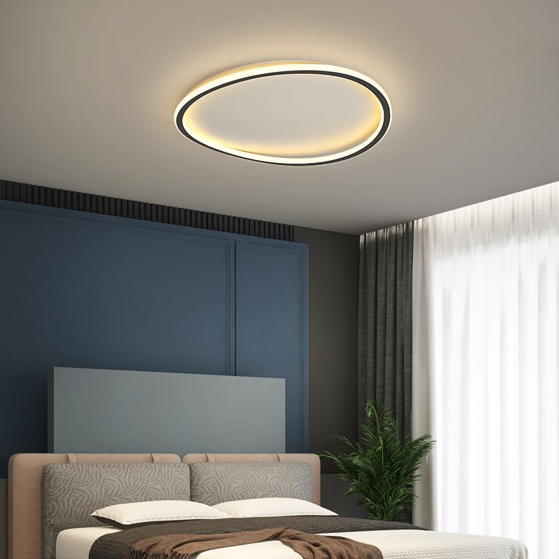 Lámpara de techo circular de hierro forjado con montaje empotrado LED artístico moderno con pantalla acrílica