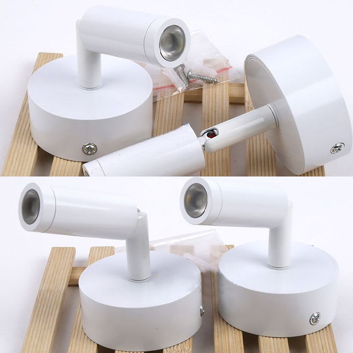 Weiße Rohrwandlicht mit/ohne Schalter moderner LED -Metall Wandleuchte in warmem/weißem Licht