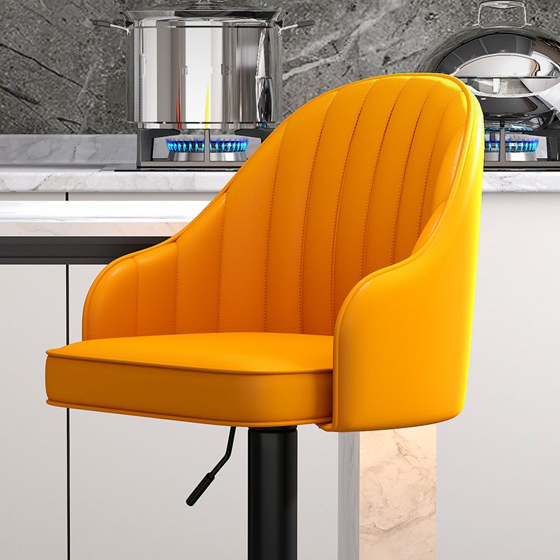 Scandinavian Metal Kitchen Dining Room Arm Stool Adjustable Height Barstool