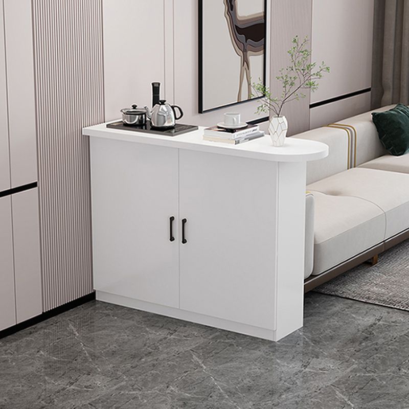 Modern Indoor Counter Table Faux Wood Bar Stool Table with Storage