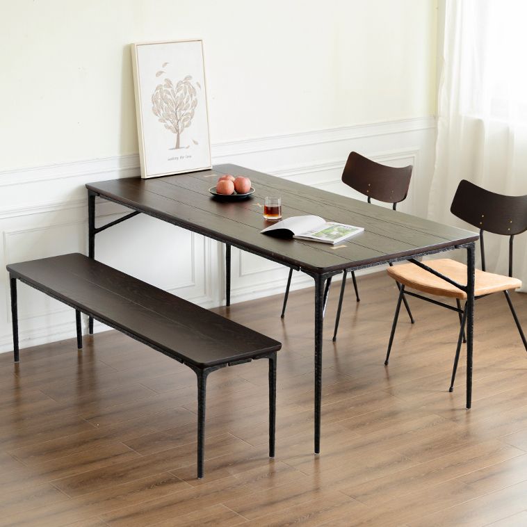 Eigentijdse stijl massief houten bord rechthoek eettafel 4 poten tafel voor thuis