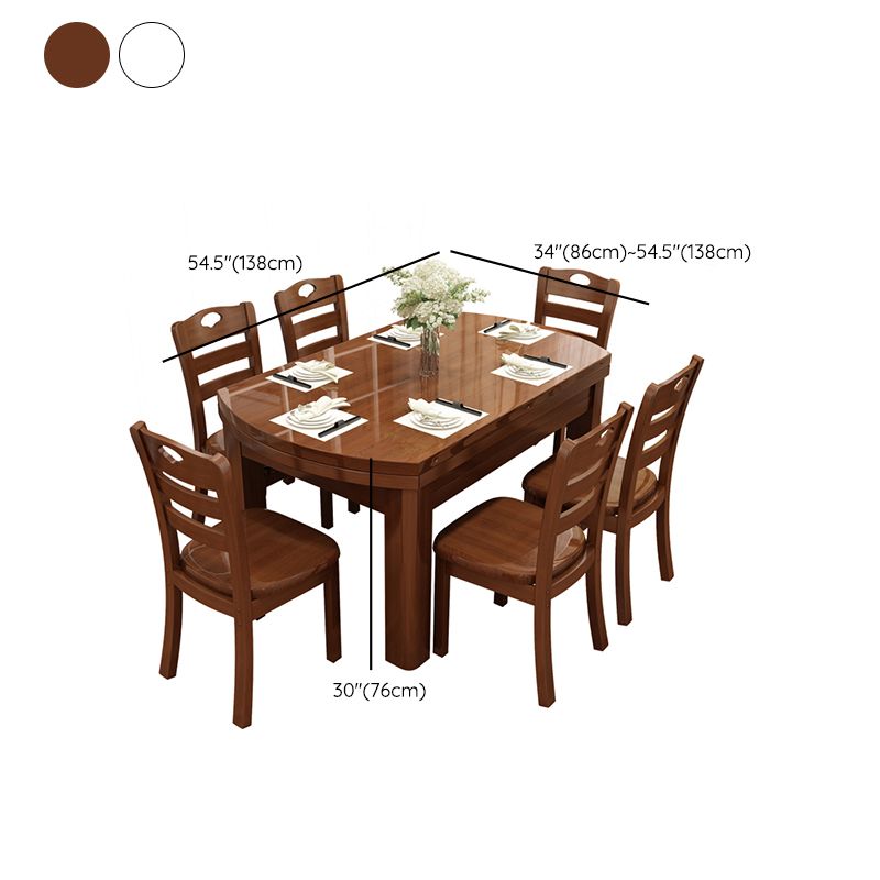 Polished Finish Wooden Dinette Table for Home Modern Foldable Dining Table