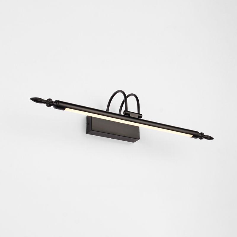 Metal & Acrylic Linear LED Bathroom Vanity Lighting Dark Black Bath Bar