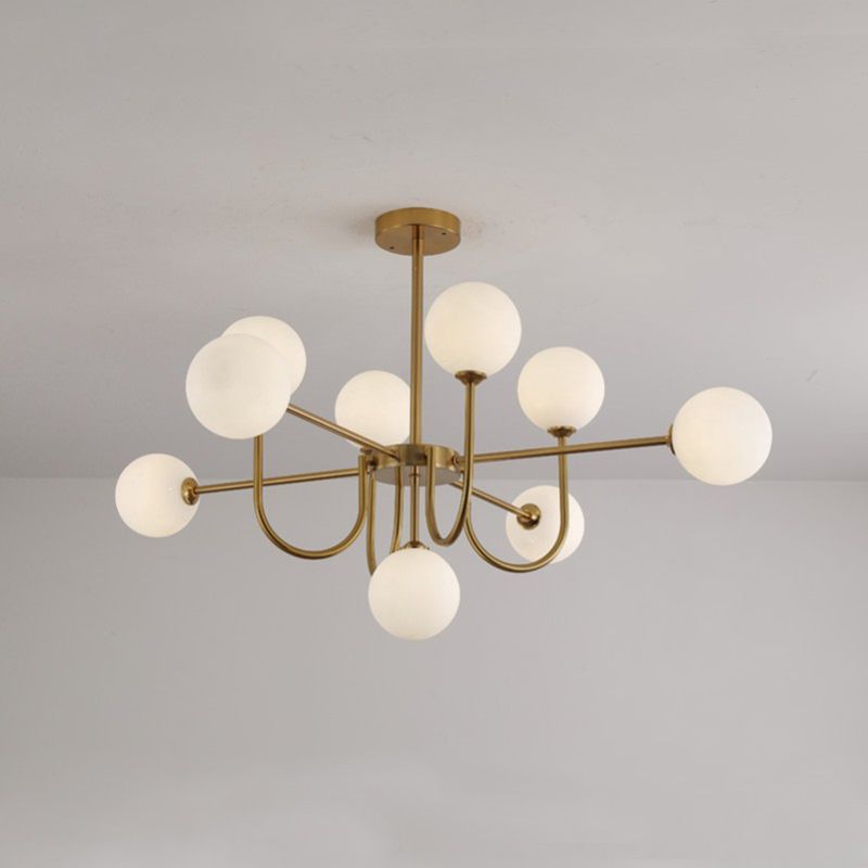 Contemporary Chandelier Glass Shade Pendant Lighting Fixtures for Dining Room