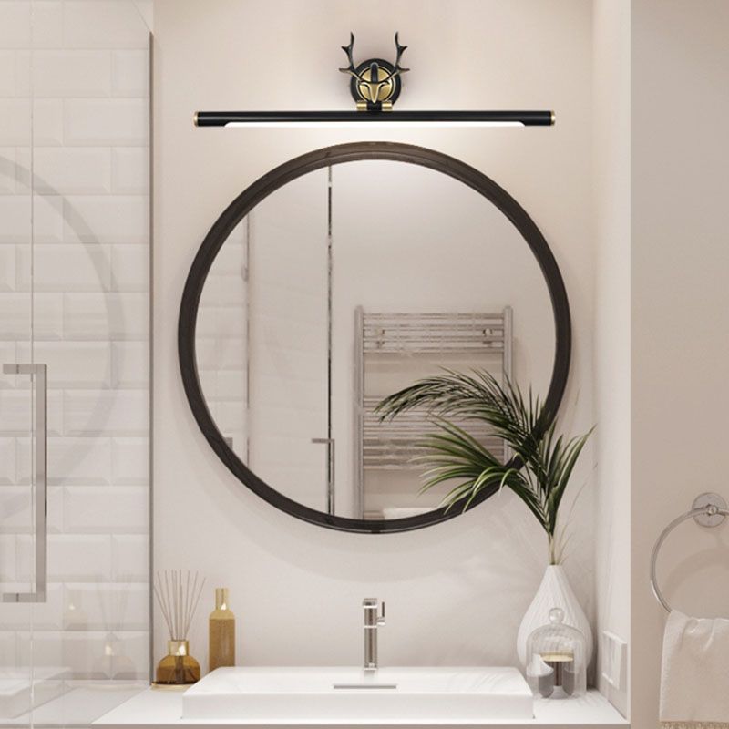 LED Mirror Lampe American Retro Style Badezimmer Toilettengeweihspiegel -Leuchte