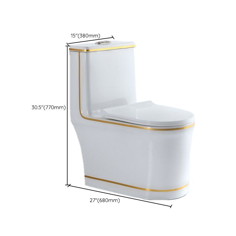 Traditional White Ceramic Flush Toilet Seat Included Urine Toilet for Washroom