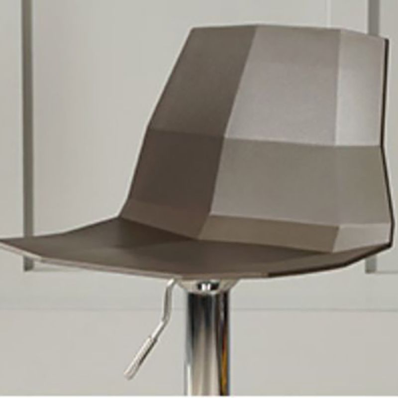 Modern Plastic Low Back Counter Stool Plastic Furniture in Matte Finish