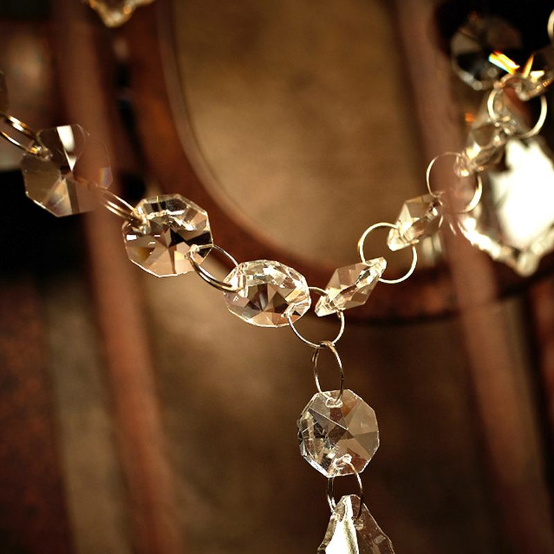 Óxido de 2 luces Ligero de la luz de metal de la jaula de la jaula de pared de la pared para la sala de estar con caída de cristal