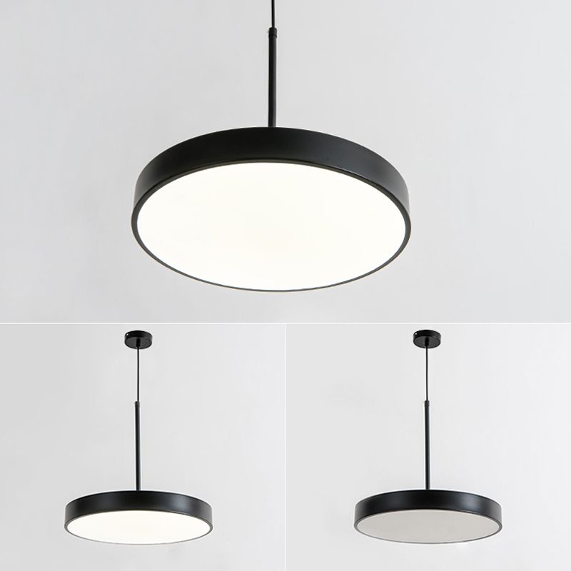 LED minimaliste LED suspendu pendant Light Circular plafond avec une teinte acrylique pour la salle à manger