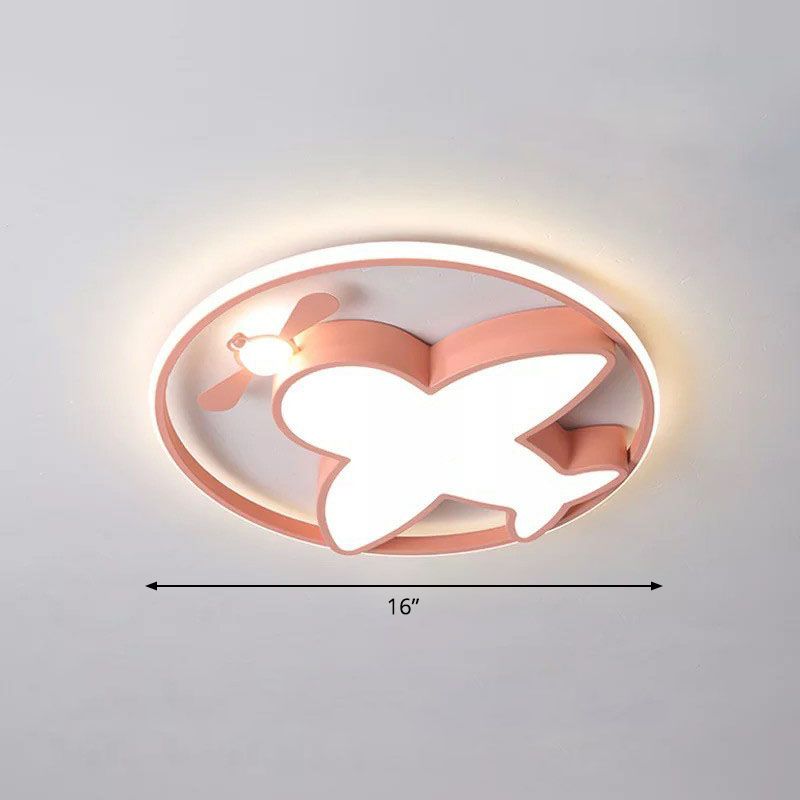 Forme d'avion encastré éclairage enfants Style acrylique chambre LED encastré luminaire