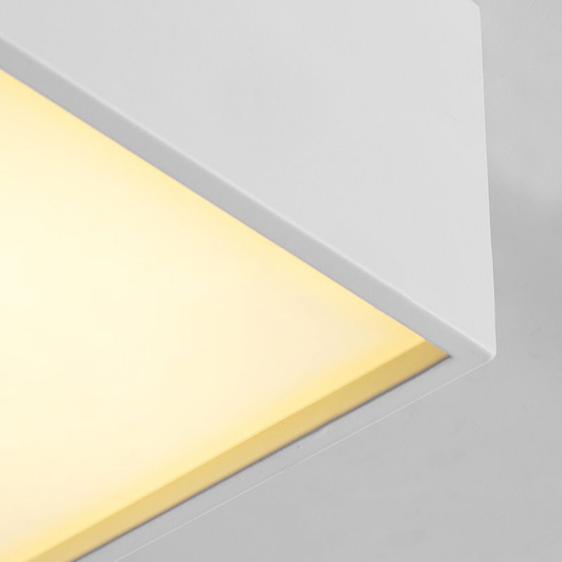 Acrylic Geometric LED Ceiling Fixture in Modern Simplicity Wrought Iron Flush Mount for Corridor