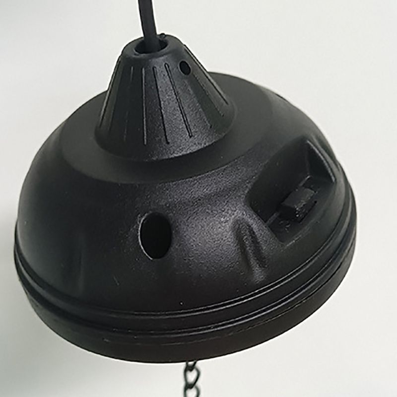 Luce a sospensione nera in stile industriale 1 Schermo mesh Schermo solare Luce sospesa