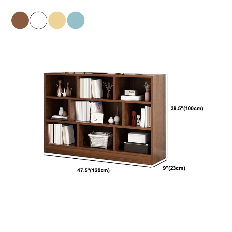39.4" H X 9.1"W Engineered Wood Bookcase Modern Closed Back Standard Book Shelf