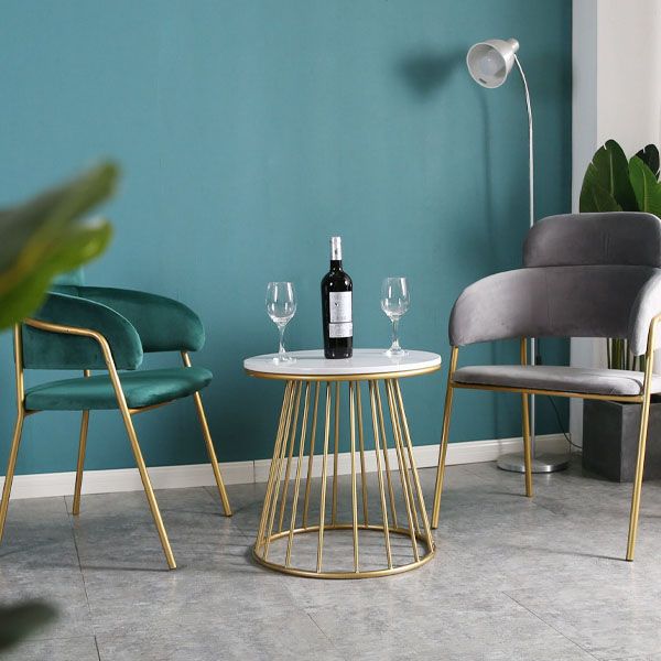20.47" Tall Contemporary Style Side End Table Metal Round Sofa Side Accent Table