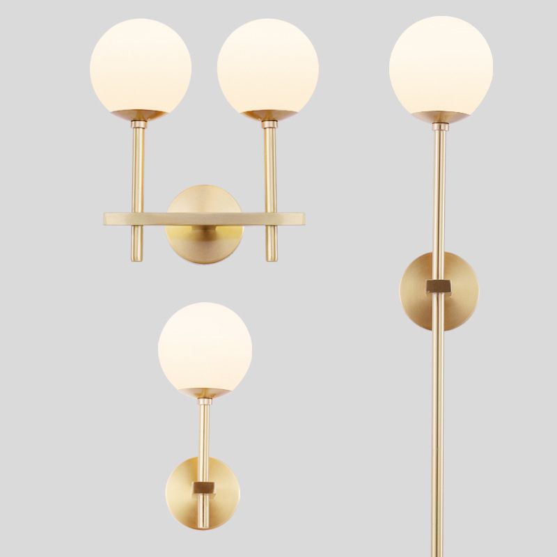 Creative Vanity Lighting Simple Glass Wall Light Sconce for Washroom