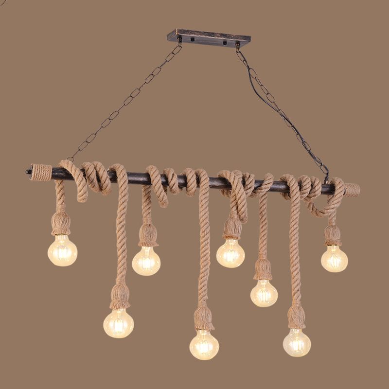 Bulb esposto Isola lampadario Luci industriali Fissature del lampadario per lampadario per tavolo da pranzo