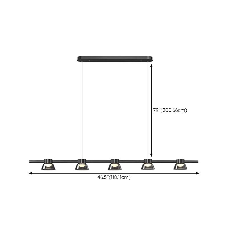 Modern Glass Island Lighting Fixture Creative LED Pendant Light for Dining Room