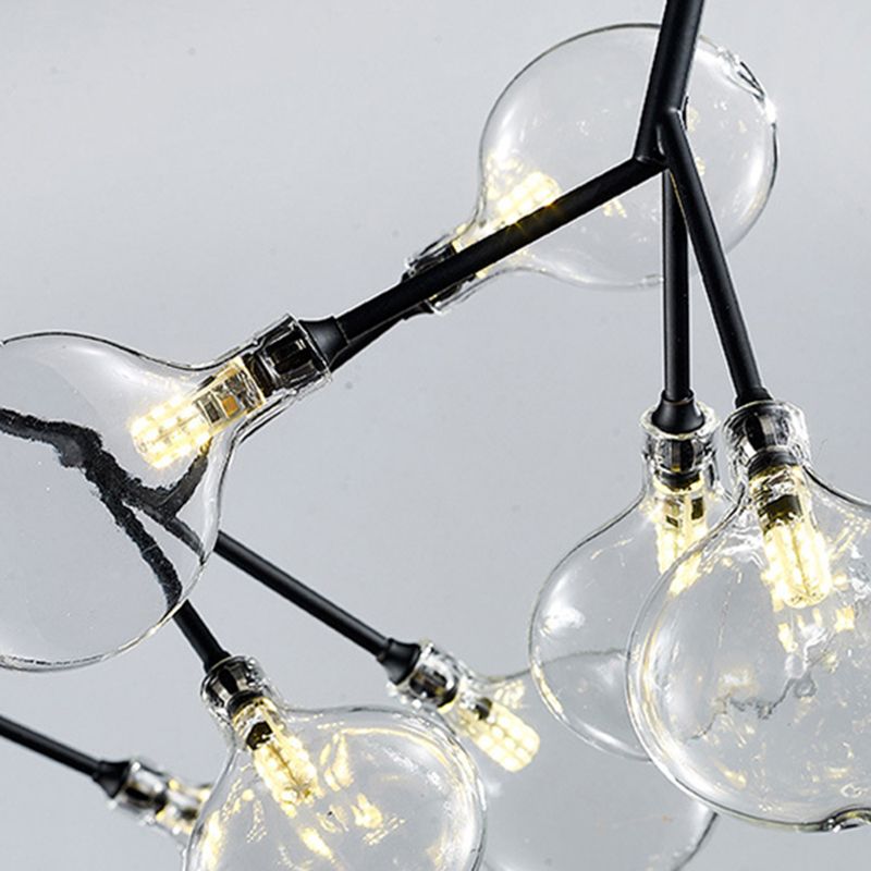 Modern Simple 27-Lights Hanging Lamp Iron Island Light Fixture for Dining Table