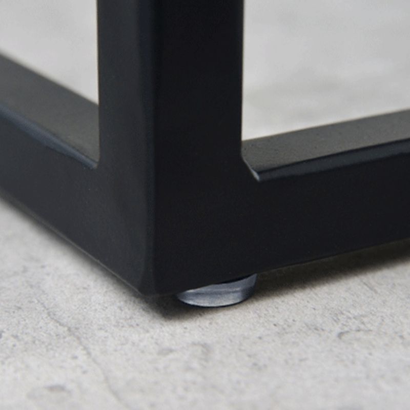 Iron Square Coffee Table with Fram Base in Black Mid-Century Modern