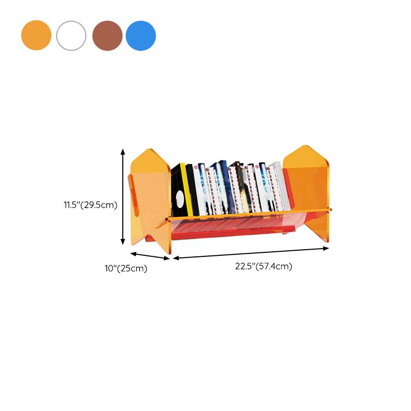 Scandinavian Acrylic Bookcase Standard Closed Back Bookshelf with Shelves