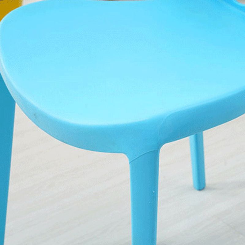Contemporary Kitchen Dining Side Chair Plastic Armless Chair