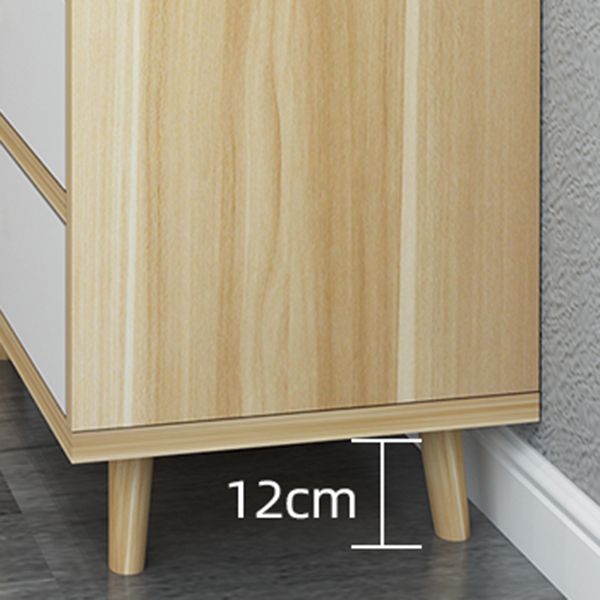 Manufactured Wood Storage Cabinet with Wooden Legs Modern Cabinet for Bedroom