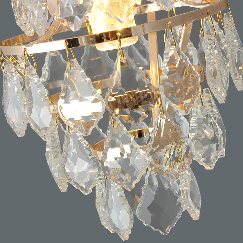 Modern Simple Crystal Ceiling Light Cylinder Shape Ceiling Lamp for Bedroom