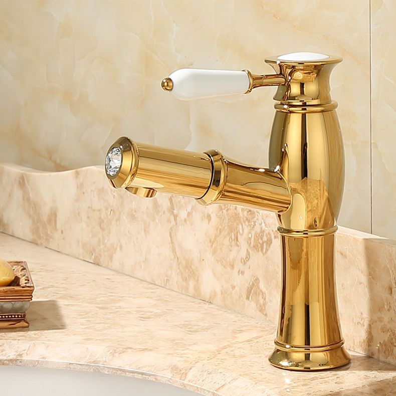 Traditional Deck Mounted Bronze Tub Faucet Set Single Handle Tub Filler Trim with Hose