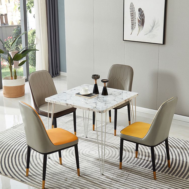 Mesa de comedor cuadrada de estilo industrial 4 Pegas Mesa de comedor para comedor para comedor