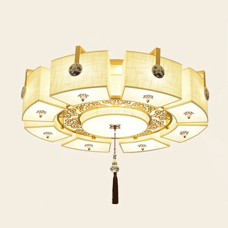 Cercle traditionnel Clôture de l'ébullition Tissu plafond Fixation du plafond de plafond pour la chambre à coucher