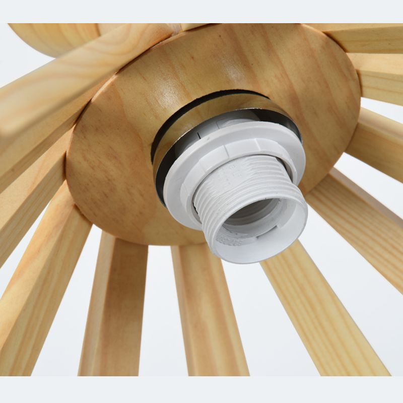 Kegelvormige eetkamer hangend plafondlicht houten Noordse stijl hanglamp lamp in hout in hout