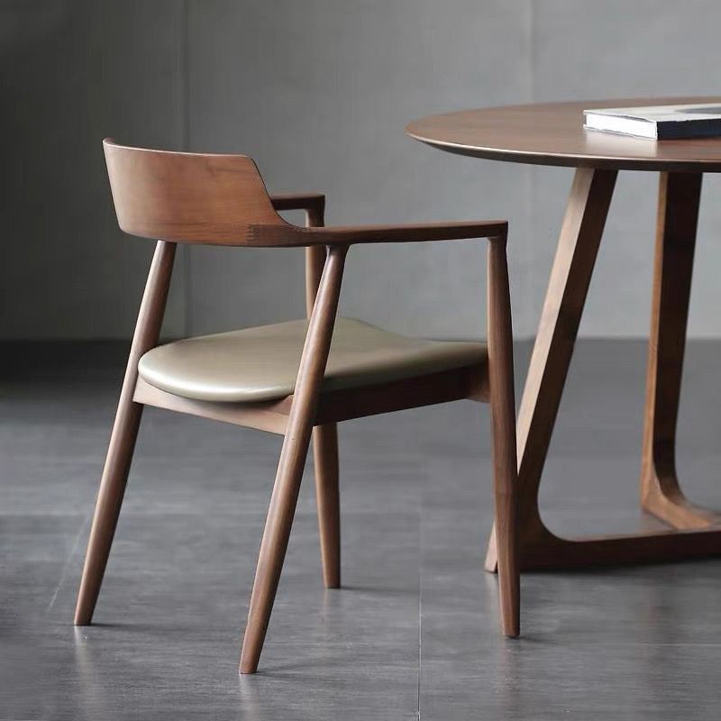 Round Solid Wood Dining Table Set 1/4/5 Pieces Dining Set for Kitchen