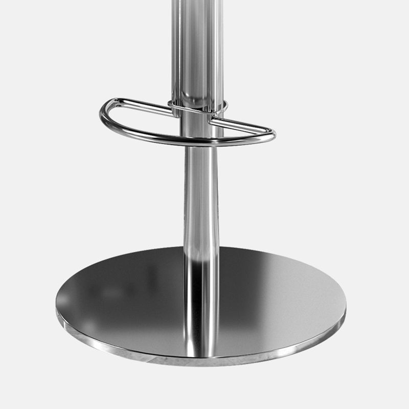 Contemporary Metal Legs Bar Stools Faux Leather Counter Chair
